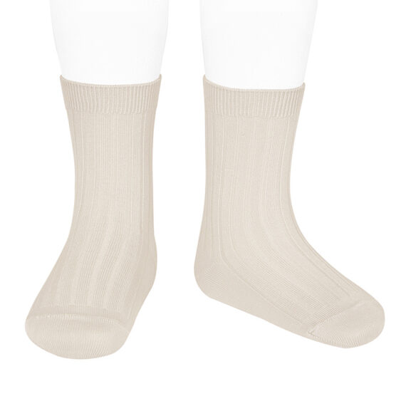 Chaussettes Côtelées Basses Lin - Condor