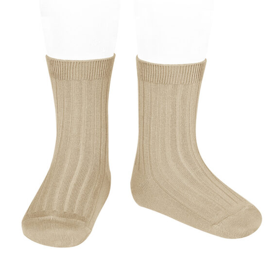 Chaussettes Côtelées Basses Nougat - Condor