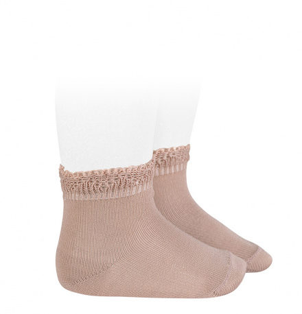 Chaussettes Dentelle Vieux Rose - Condor