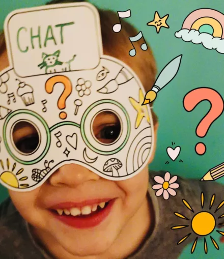 Pack de 3 masques "Qui suis-je?" - Drôles de bouilles