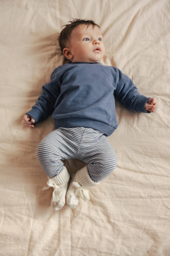 Legging Rayé Denim Blue - Phill and Phae