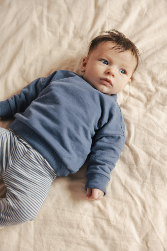 Legging Rayé Denim Blue - Phill and Phae – Image 2