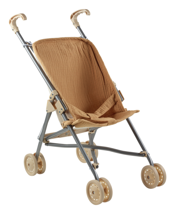Poussette Canne Gaze de Coton Camel - Atelier Wagram