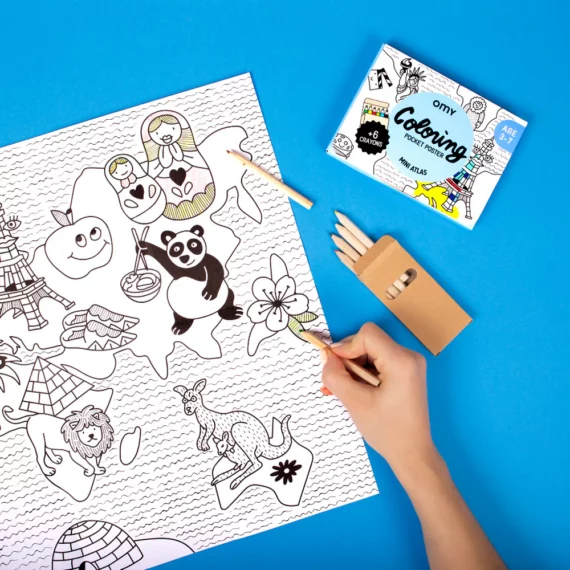 Coloriage Pocket Atlas - Omy