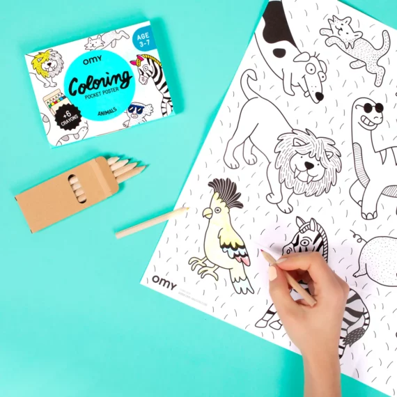 Coloriage Pocket Animaux - Omy