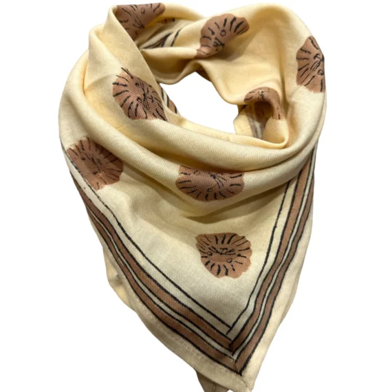 Foulard Lion Biscuit - Maison Augustin