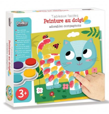 Tableaux Faciles "Peinture au doigt" Adorables Compagnons - Créa Lign'
