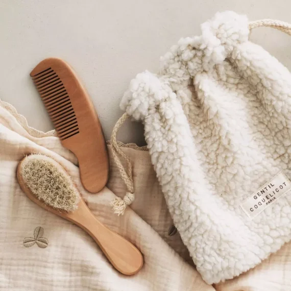 Set Brosse à Cheveux Bébé - Gentil Coquelicot