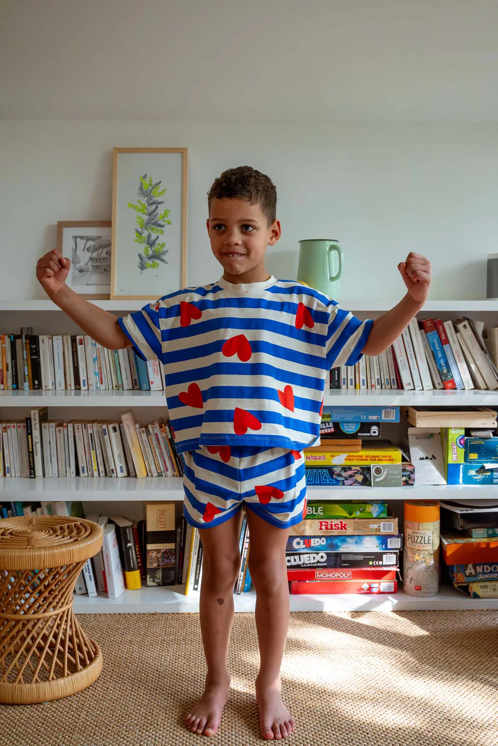 Pyjama Marinière Coeurs Enfants - We Are Jolies – Image 3