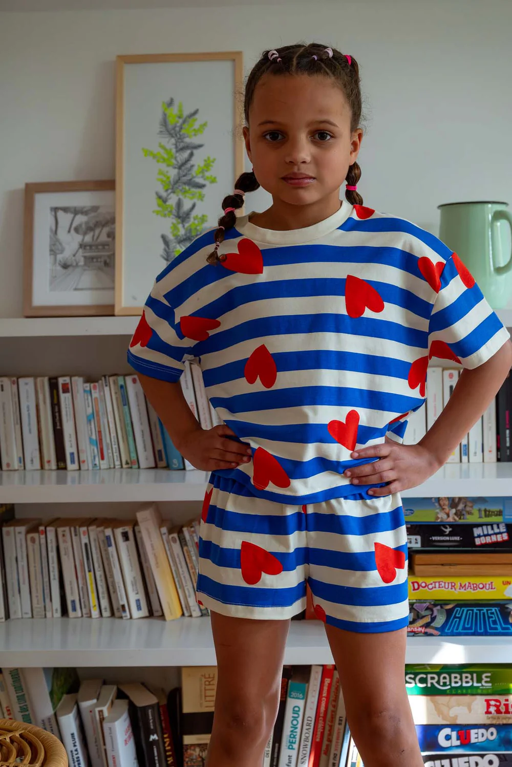 Pyjama Marinière Coeurs Enfants - We Are Jolies