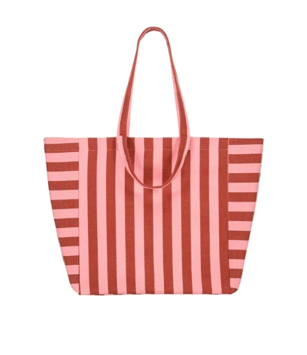 Sac Cabas Elisa Rayures Brick/Pink - Rose In April