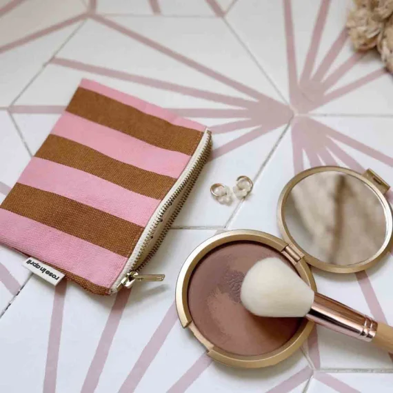 Porte-Monnaie Marie Rayures Caramel - Rose In April – Image 2