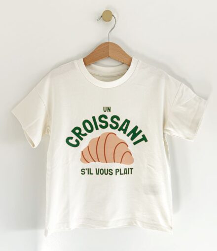 T-shirt "Un croissant s'il vous plait" - Mini 29 X Mai Minus