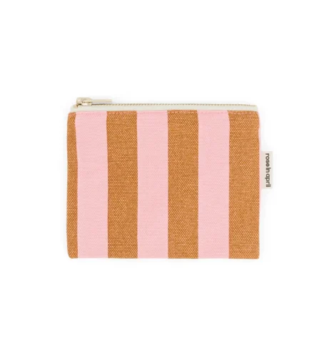Porte-Monnaie Marie Rayures Caramel - Rose In April