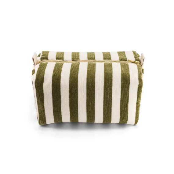 Trousse de Toilette Vic Rayures Kaki - Rose In April
