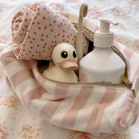 Trousse de Toilette Vic Rayures Rose - Rose In April – Image 3