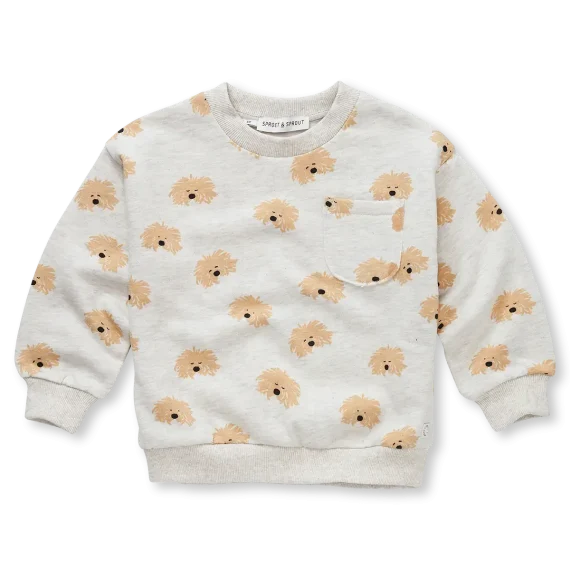 Sweat Moustache Dog Print - Sproet and Sprout