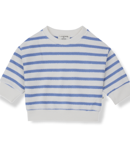 Sweat Marroig rayé bleu- 1+ in the family