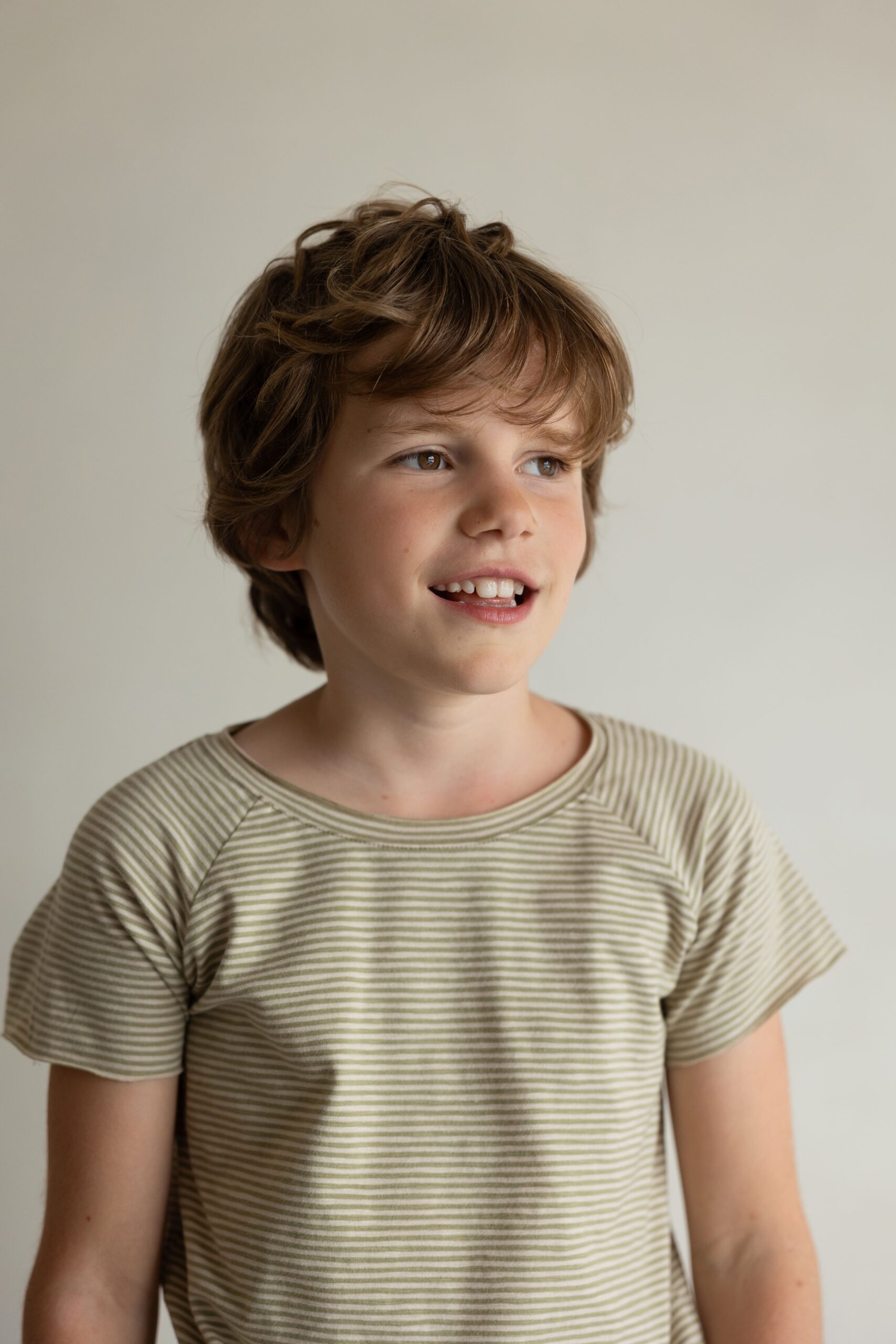 T-shirt Rayé Soft Moss - Phil and Phae – Image 2