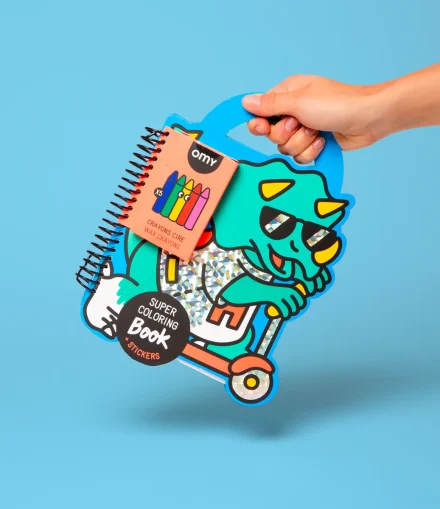 Super Coloring & Stickers Book - Dino - OMY