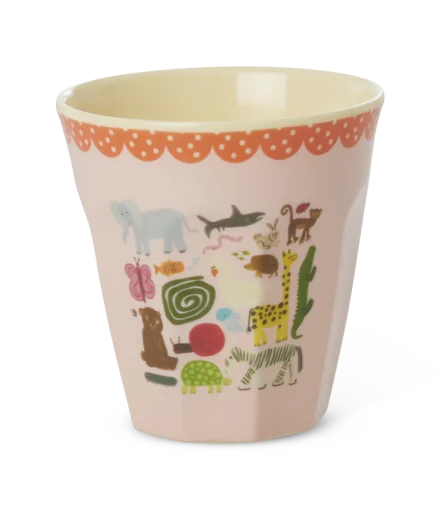 Gobelet Médium Rose/Wildlife Print - Rice