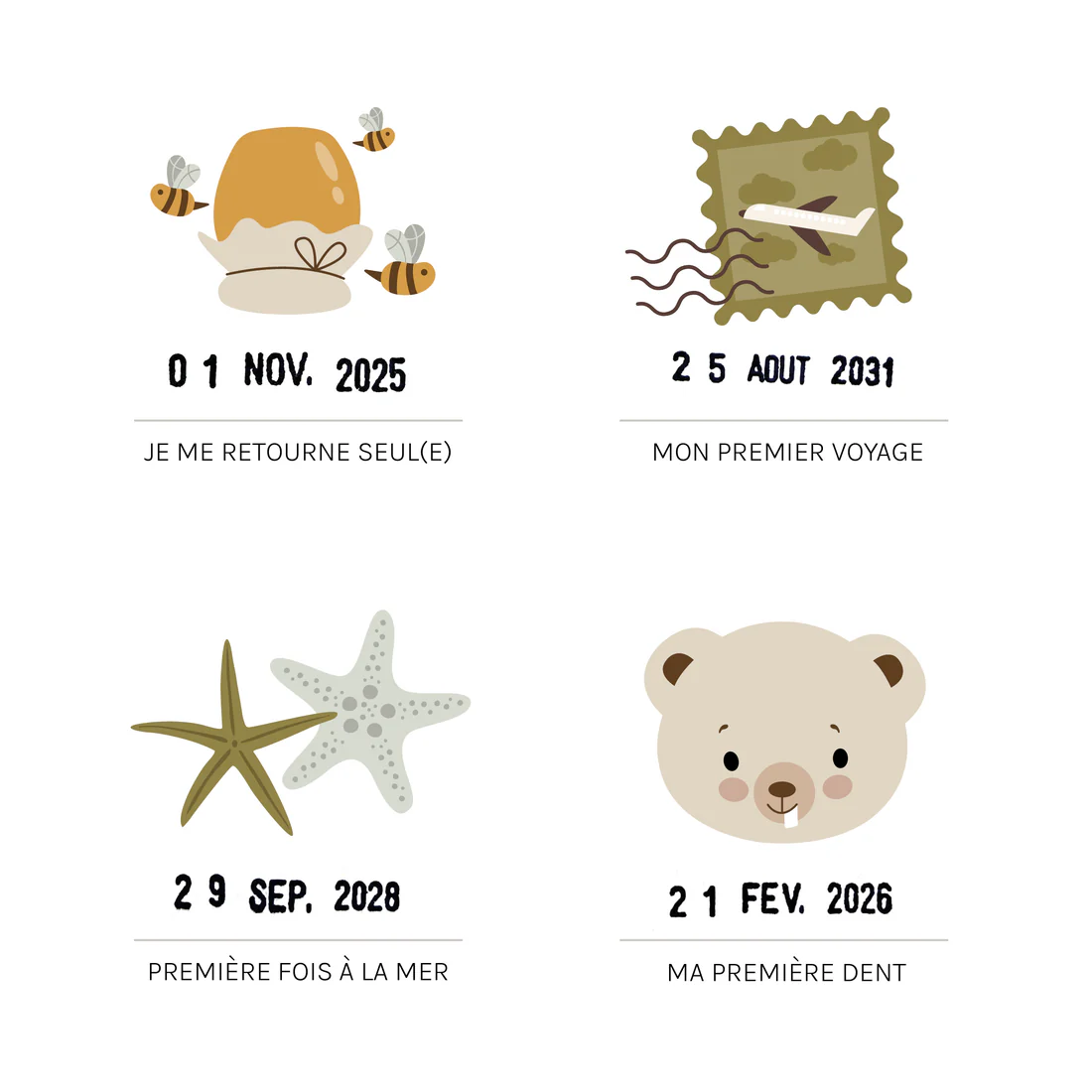 Affiche "Mes Premières Fois" Ourson - Les Petites Dates – Image 4