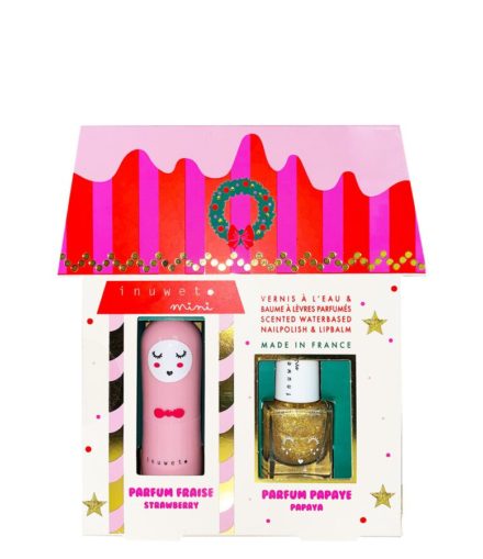 Maison Juliette : baume à lèvres fraise et vernis à l'eau enfant papaye - Inuwet
