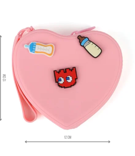 Porte-monnaie perforé personnalisable rose - Petit Kids