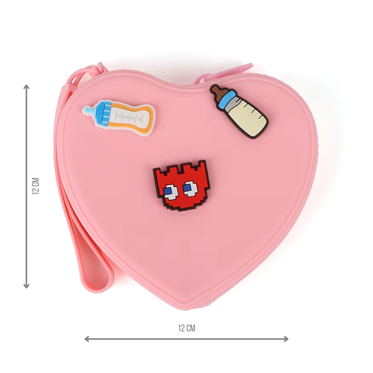 Porte-monnaie perforé personnalisable rose - Petit Kids