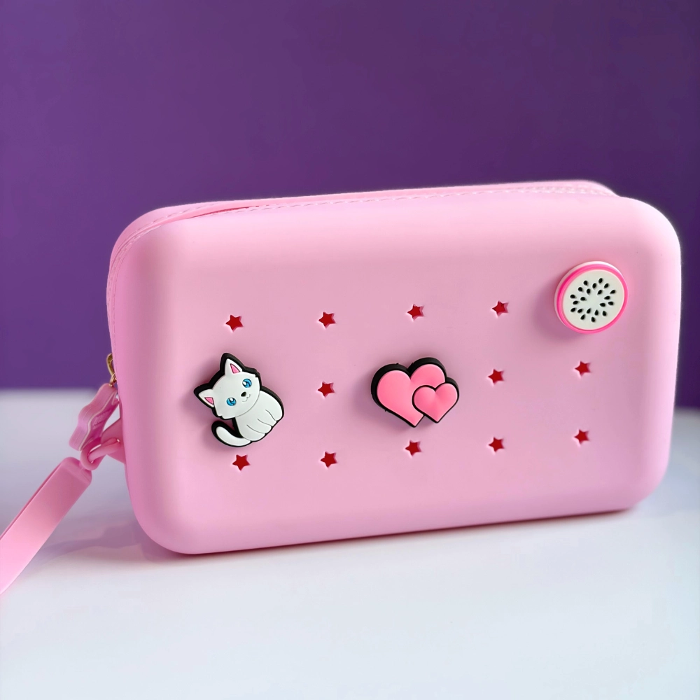 Trousse perforée à personnaliser rose - Petit Kids