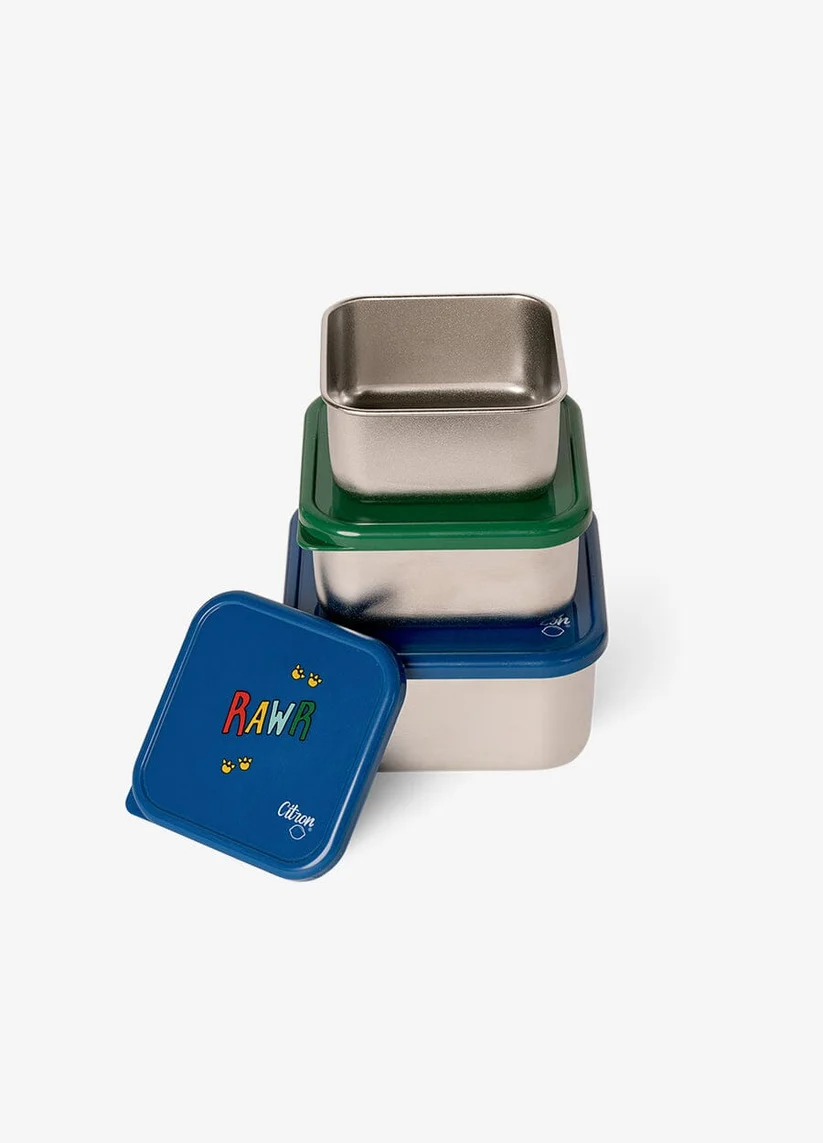 Boîte à Repas Empilable en Inox Dino - Citron – Image 2