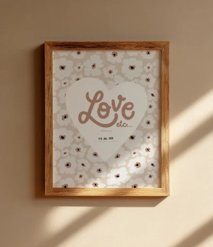 Affiche Love etc... Fleurs - Les Petites Dates
