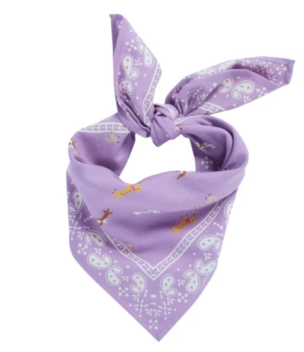 Foulard Indien Teckel Mauve - Bonheur du jour