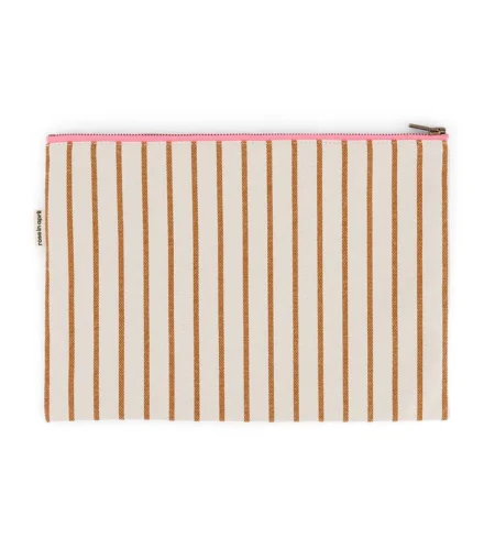 Pochette Lili Rayures Tennis Greige - Rose In April