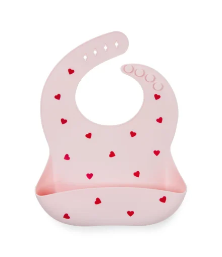 Bavoir en Silicone Shayan Rose - Soina