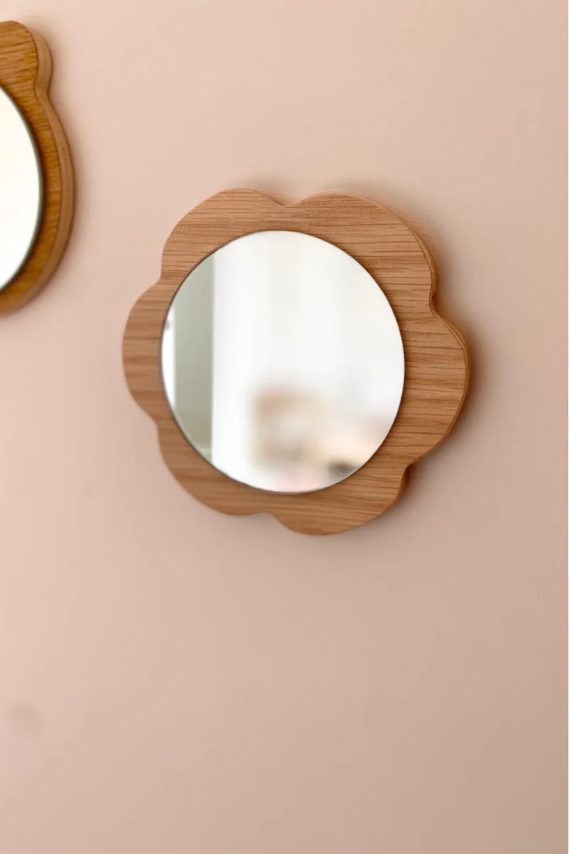 Deux Miroirs Fleur en Bois - April Eleven – Image 2