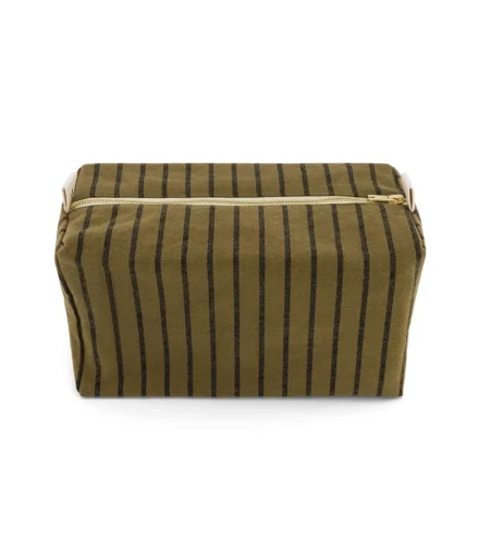 Trousse de Toilette Vic Rayures Tennis Olive - Rose In April