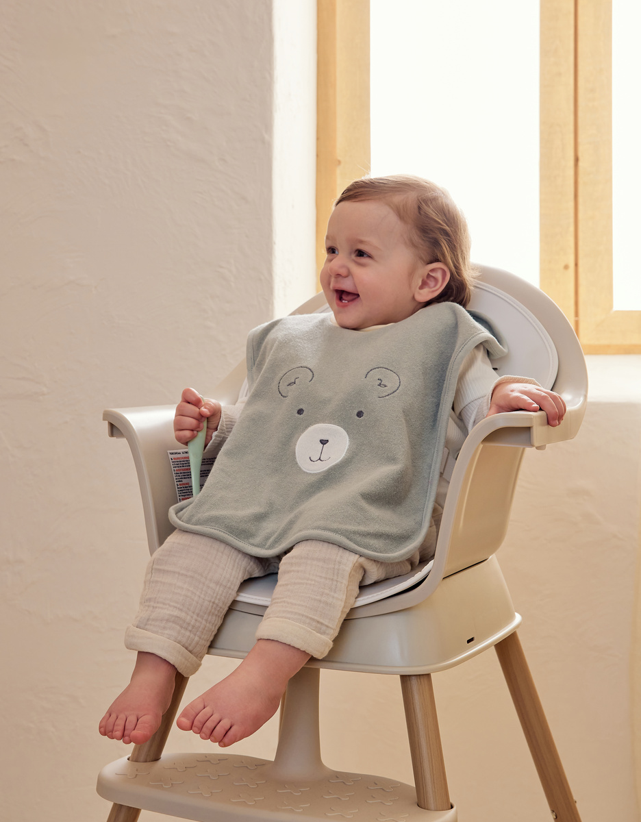 Lot de 2 bavoirs éponge beige et kaki - Noukie's – Image 2