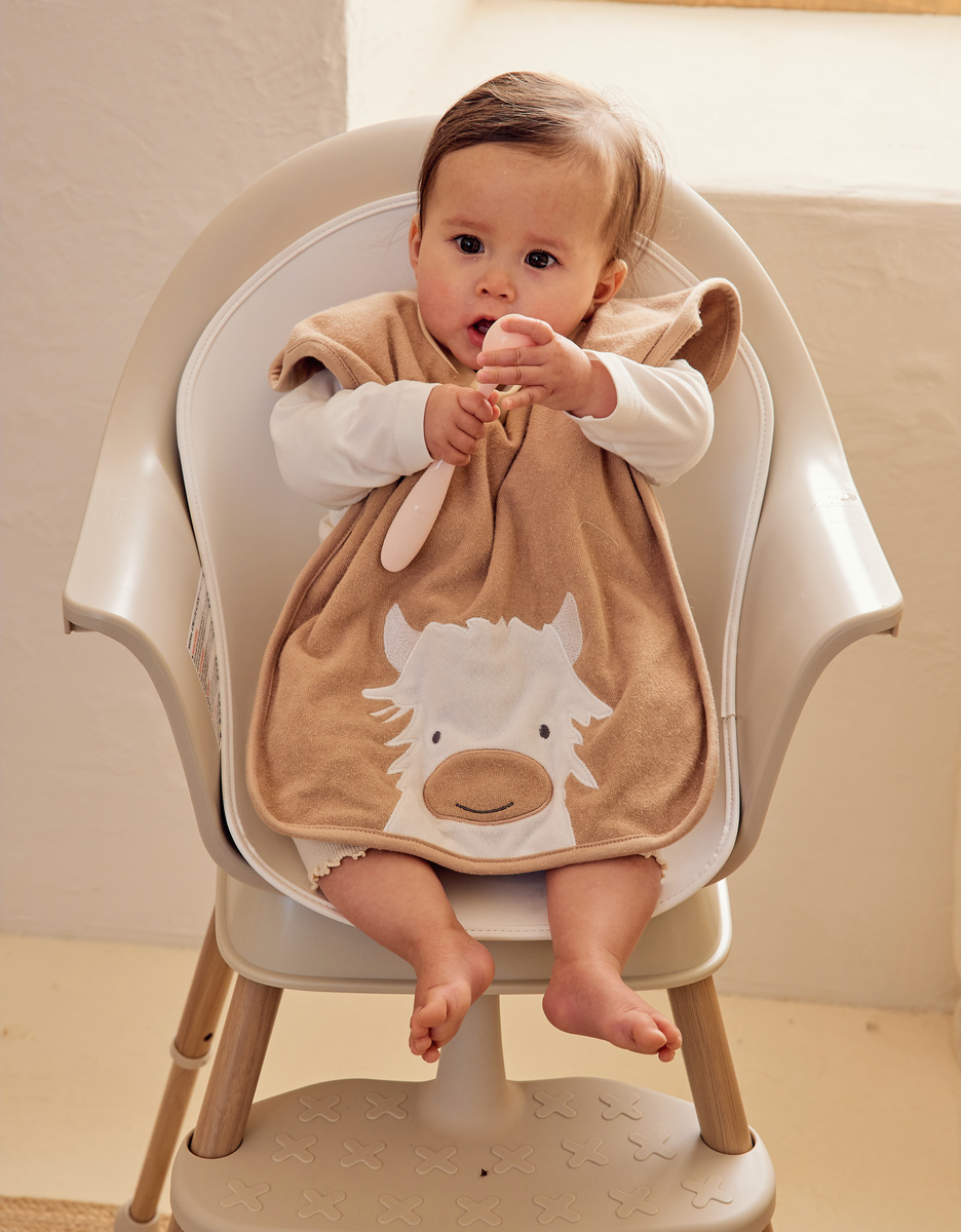 Lot de 2 bavoirs éponge beige et kaki - Noukie's – Image 3