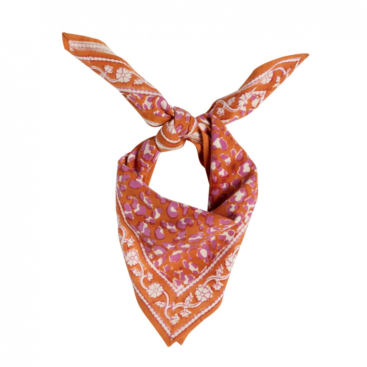Foulard Indien Léopard Cuivre - Bonheur du Jour